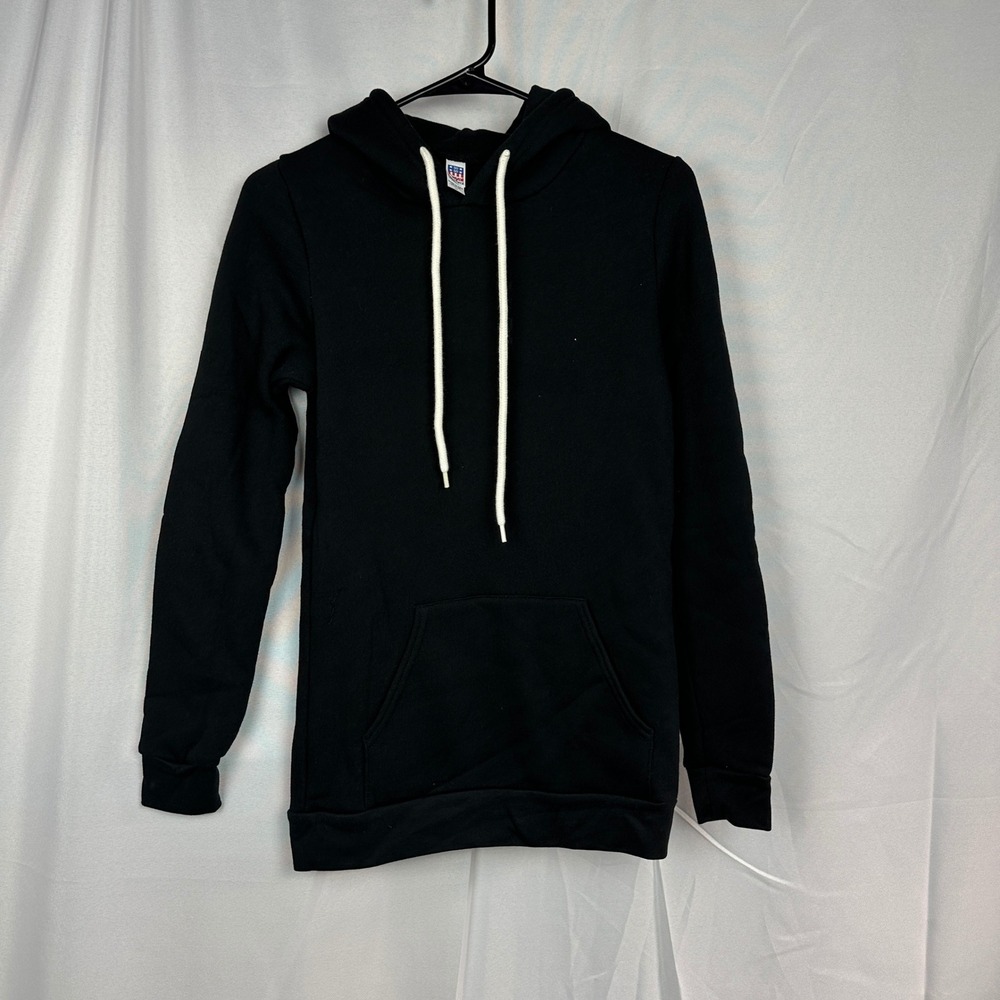 Royal Apparel Pullover Hoodie Mens XS Black Minimalist Basics Made in USA